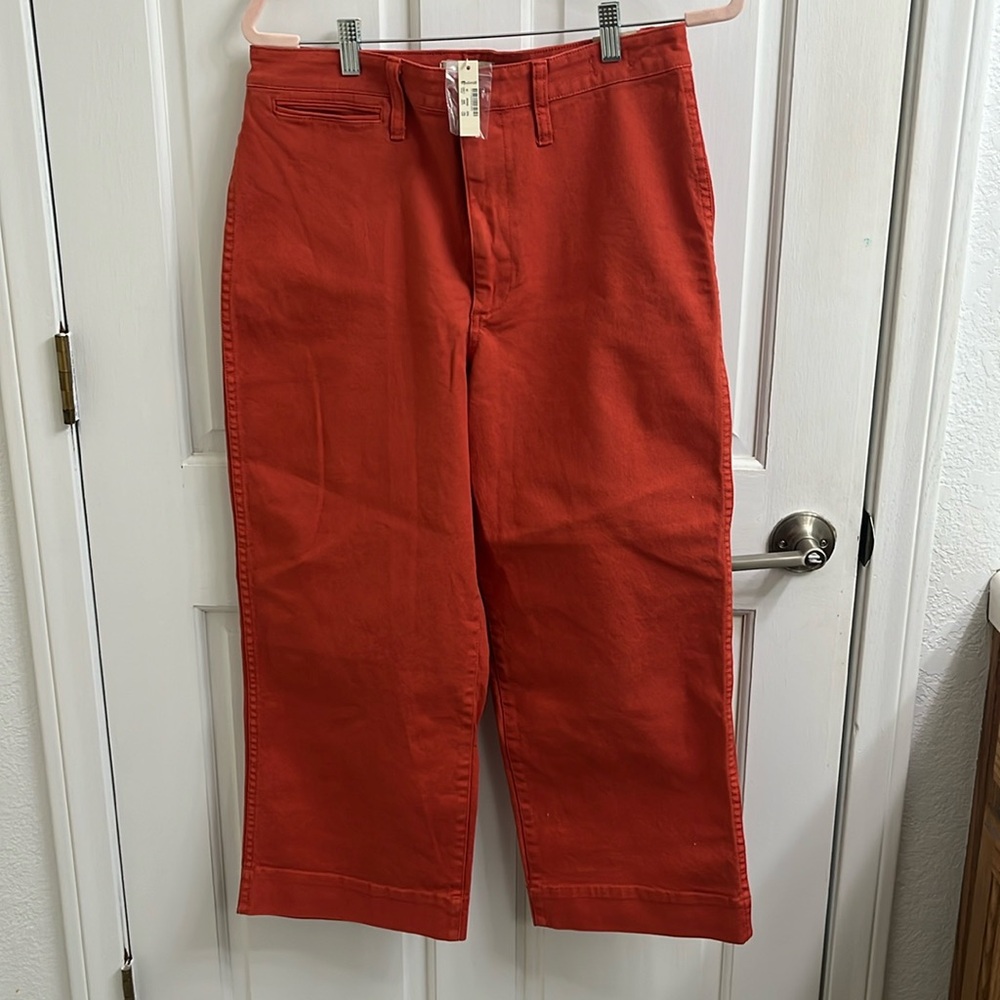 BRAND NEW Madewell Slim Emmet Wide Leg Crop with tags size 30